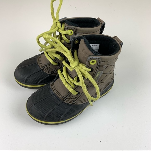 CROCS  Allcast Waterproof Kids Boots - Picture 2 of 9